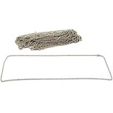 24 Beaded Chain Necklace 2.4mm 24 Dog Tag Beading Link