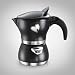 BIALETTI ESPRESSOKOCHER CUOR DI MOKA SCHWARZ 3 TASSEN NEU MIT PATENTIERTEN BRÜHSYSTEM !!