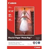 Canon Fine Art Paper Photo Rag, 13 x 19 Inches, 20 Sheets (0587B009)