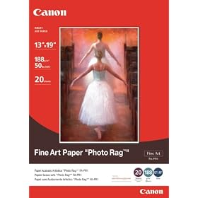 Canon Fine Art Paper Photo Rag 13x19 20 Sheets (0587B009) by Canon Office Products