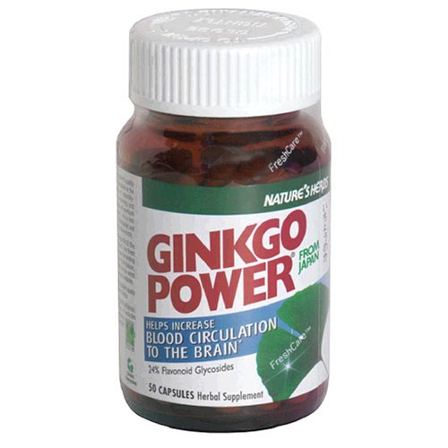 Nature's Herbs Ginkgo Power Capsules, 50-Count Bottles