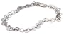 14k White Gold Geometric Fashion Bracelet, 7.25"