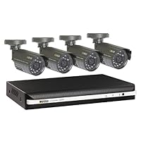 Q-See QS494-411-5 4 Channel Security Surveillance DVR System with 500 GB Hard Drive and 4 Weatherproof Color Cameras, Black