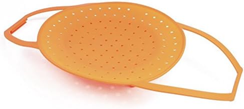 Easy Steamer - Silicone Vegetable and Food Steamer - Easiest Way to Healthy Cooking (Orange) Vegetable Steamer
