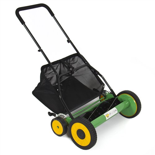Lawn Mower 20 Classic Hand Push Reel w Grass Catcher 6 Adjustable