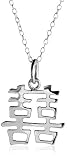 Sterling Silver 'Happiness' Pendant, 18'