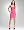 Back Cutout Shine Bodycon Dress - BRIGHT ROSE (P/S)