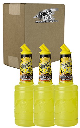 Finest Call Premium Sweet & Sour Drink Mix, 1 Liter Bottle (33.8 Fl Oz), Pack of 3