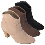 Journee Collection Womens Topstiched High Heel Booties
