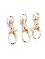 Art and Craft Supply: 50 Pc Gold Pattern Carabiner Lobster Clasps Key Chain for Keyring Hook Finding DIY - yoyostore2013