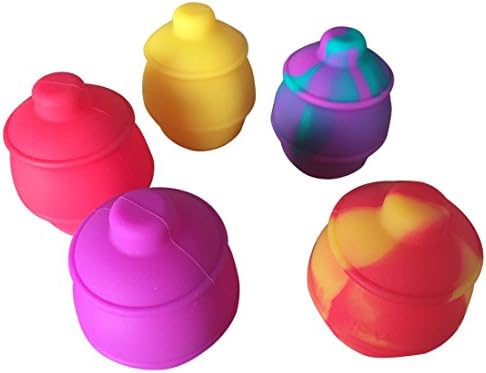 HSZ Nonstick Honeybee Silicone Container Jar Honey Dab Box Bee Insects 50ML 3pcs