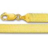 14K Yellow Gold Imperial Herringbone Chain Bracelet – Width 5.0 mm – Length 7 Inch