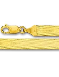 14K Yellow Gold Imperial Herringbone Chain Bracelet - Width 5.0mm