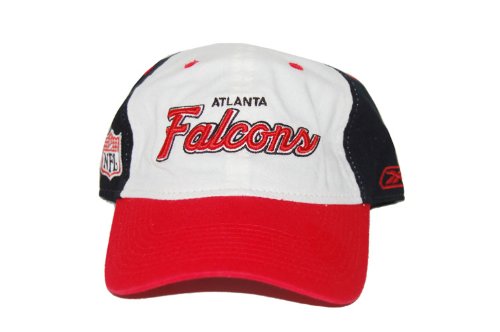New Reebok Atlanta Falcons Low Profile Fitted NFL Hat Cap - White Black (4 Sizes Available), M