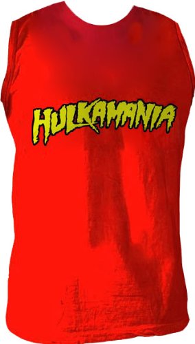 Hulk Hogan Hulkamania Sleeveless Red T-shirt Tee
