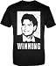 CHARLIE SHEEN SHIRTS - WINNING - CHARLIE SHEEN WINNING TEES - LICENSED OFFICIAL CHARLIE SHEEN GEAR! Black (Size Medium)