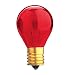 Bulbrite 702710 - 10S11TR - Transparent Red 10 Watt S11 Light Bulb, 130 Volt Long Life, Intermediate Base