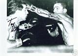 CARMEN BASILIO AND TONY DEMARCO AUTOGRAPHED AWESOME BOXING PHOTO (BOXING)