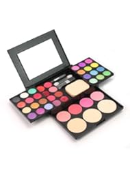 Beauty: Professional Colorful Eyeshadow Blush Powder Palette Makeup Cosmetic Set + Tools [Makeup Eyeshadow Lipstick Blusher Powder] - AllBeauty