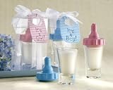 Candle Baby's First Bottle Glass Blue (6 sets of 4 per order) Baby Favors