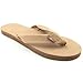 Rainbow Sandals Women’s Double Layer Premier Leather Narrow Strap w/Arch, Dark Brown, Ladies Large / 7.5-8.5 B(M) US