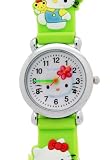 TimerMall OEM - Montre Enfants - Quartz - Caoutchouc - Hello Kitty Cartoon Vert Caoutchouc Bracelet ?? e