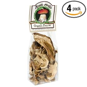 FungusAmongUs Dried Mushrooms, Organic Porcini, 1-Ounce Units (Pack of 4)