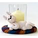 German Shepherd Dog Cozy Up Votive-White