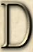 Monogrammed Textured Tile: D