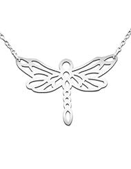 925 Sterling Silver Dragonfly Pendant Necklace