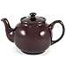 Brown Betty Glazed Ceramic 6 Cup Teapot & Lid