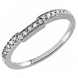 14K White Gold Vintage Style Diamond Wedding Band