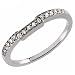 14K White Gold Vintage Style Diamond Wedding Band