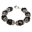 Handmade Faceted Glass & Silver Bracelet