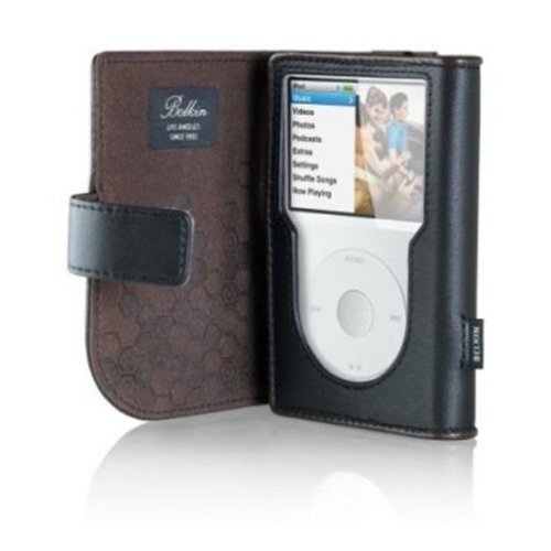 Childrens Toyshop   : Belkin iPod Classic Leather Folio - Black/Chocolate