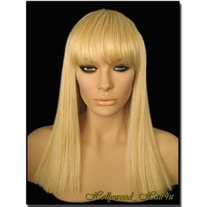 Blond Mix Wig with Bangs