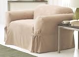 Taupe Faux-Suede Slipcover - Chair