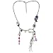 Rocker Tassel Necklace with Cross and Eiffel Tower Charms