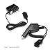 2 Pieces Value Combo Of LG VX6000, VX4500, G4011, G4010, L1200, C1300, G4015, L1150, G4020, L1400, A7110, F9100, C1500, C2000, F7200, CE500, F9200, CU320, CG300, CG225, CU500 Audiovox CDM-105, CDM-7000 Vehicle Power Charger with IC Chip + Home Travel Wall Plug In Ac Charger