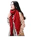 EccA Womens Scarf Linen Cotton Blended Fabric Solid Color