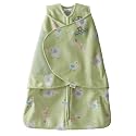 Halo Sleepsack Swaddle Fleece Lime Animal Friends Print 0-3m
