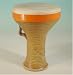 Doumbek Ceramic Goatskin, Mini Drum Brown Natural Goat Skin