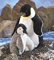 Plush Emperor Penguin Puppet 13"