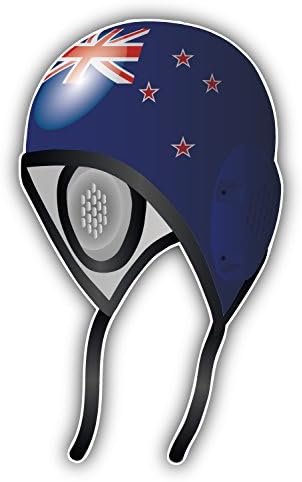 New Zealand Flag Water Polo Cap Car Window Bumper Decal Vinyl Sticker 3" X 5"