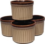 Sango Nova Brown Ramekins, Set of 4