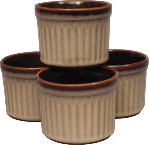 Sango Nova Brown Ramekins, Set of 4