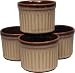 Sango Nova Brown Ramekins, Set of 4