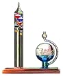 Chaney Instrument Galileo Thermometer with Glass Globe Barometer