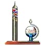 Chaney Instrument Galileo Thermometer with Glass Ball Barometer