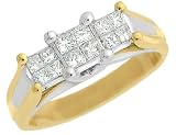 Diamond Anniversary Ring 1/2 ctw in 14K Yellow and White Gold